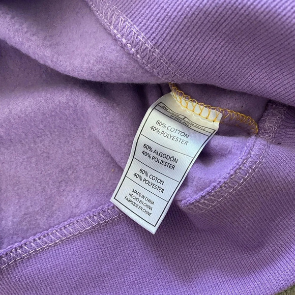 NWT! Mitchell & Ness NBA LA Lakers Colorblock Cropped Sweatshirt, Women’s XL - Picture 7 of 7